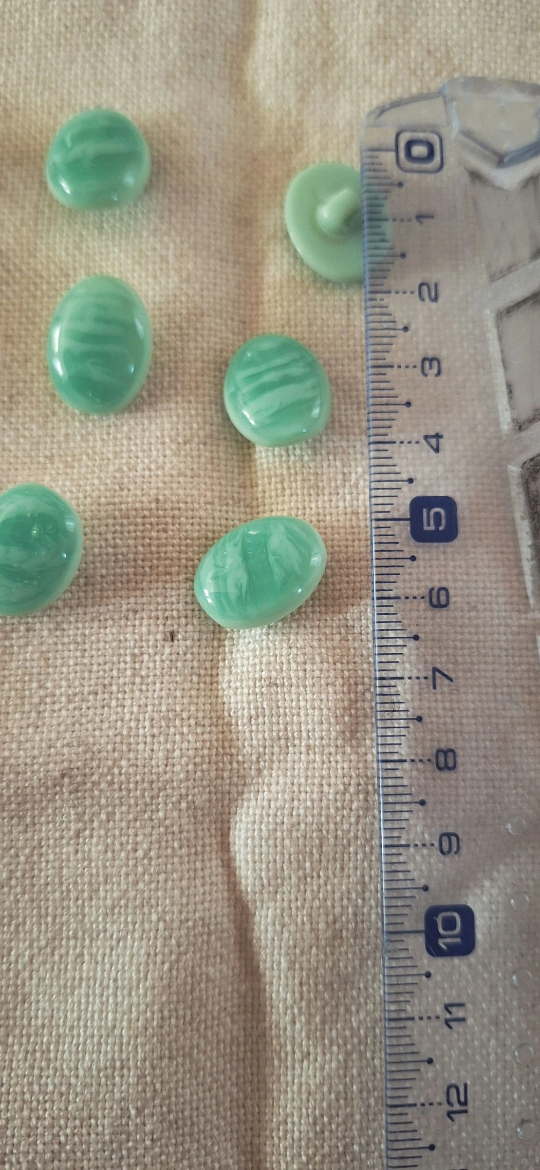 9 botones de 18 mm para coser de resina verde ópalo – photo 2